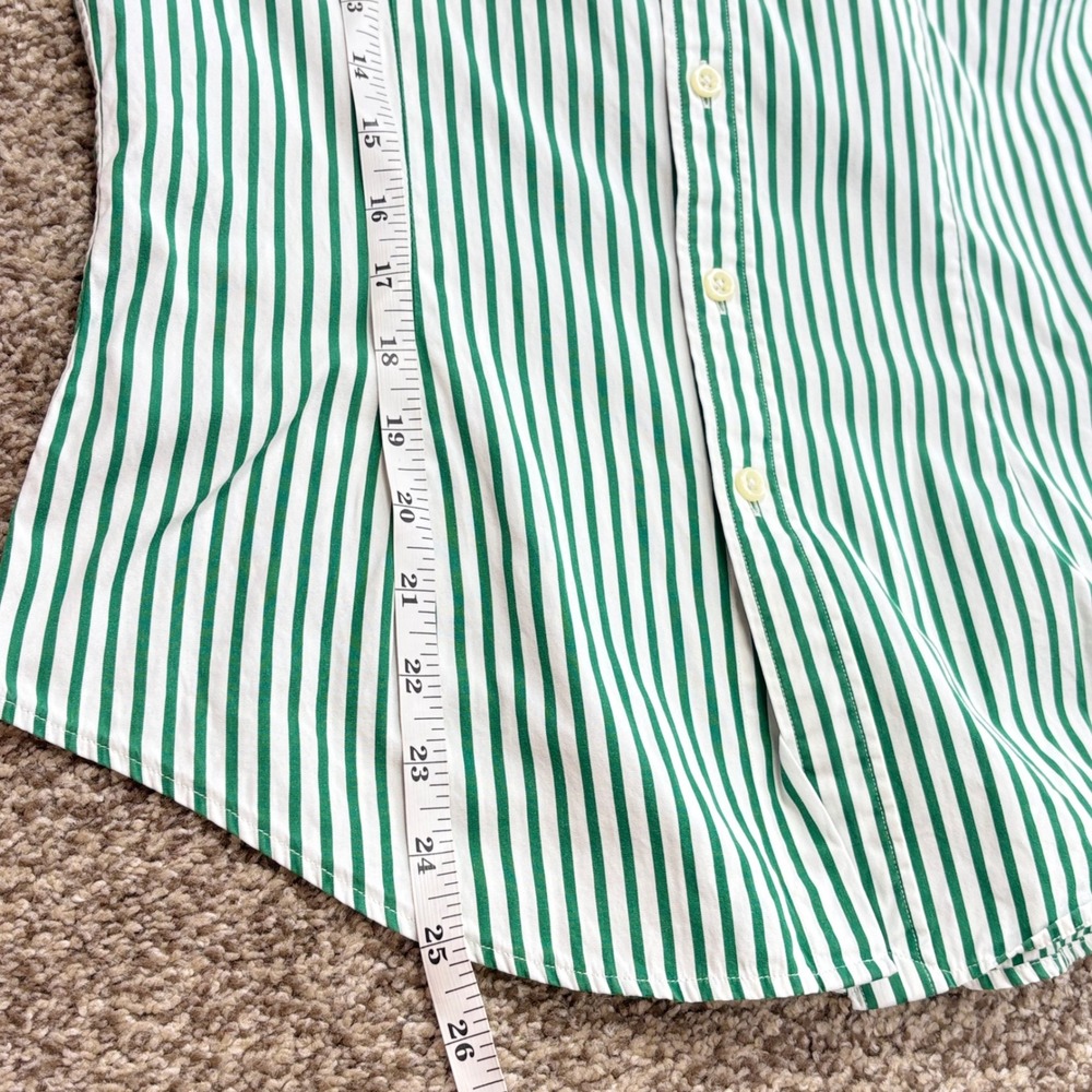 Ralph Lauren Green and White Striped Button-Down Shirt - Picture 10 of 10
